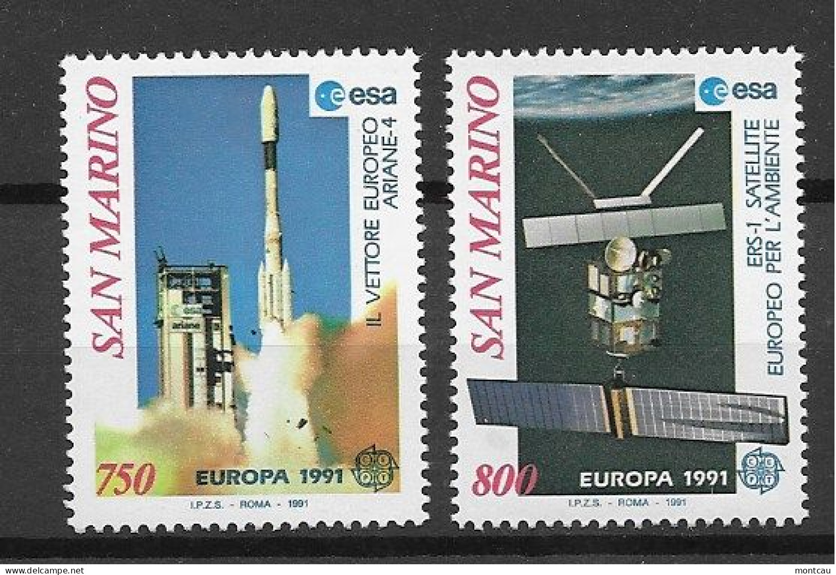 San Marino 1991.  Europa Mi 1465-66  (**) - 1991