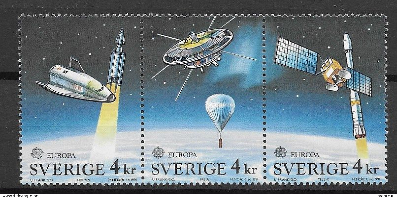 Sweden 1991.  Europa Mi 1663-65  (**) - 1991