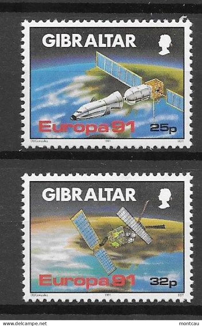 Gibraltar 1991.  Europa Mi 613-14  (**) - 1991