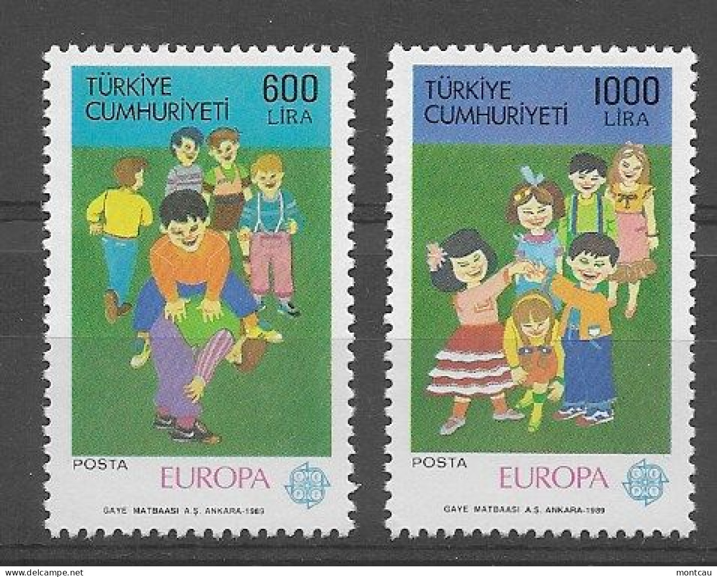 Turkey 1989.  Europa Mi 2854-55  (**) - 1989