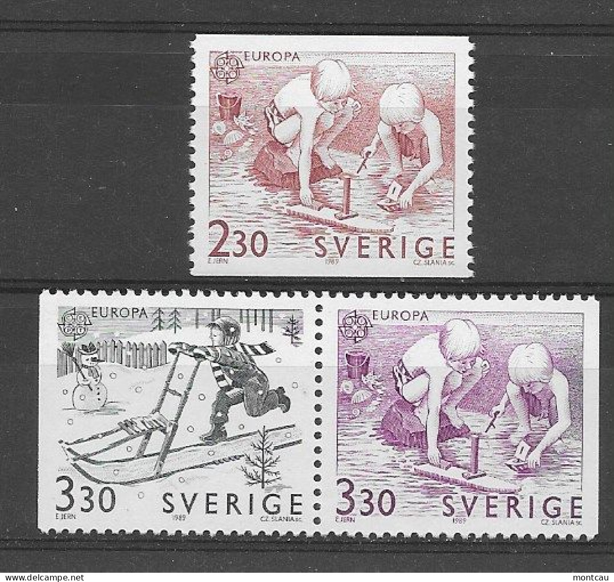 Sweden 1989.  Europa Mi 1549-51  (**) - 1989