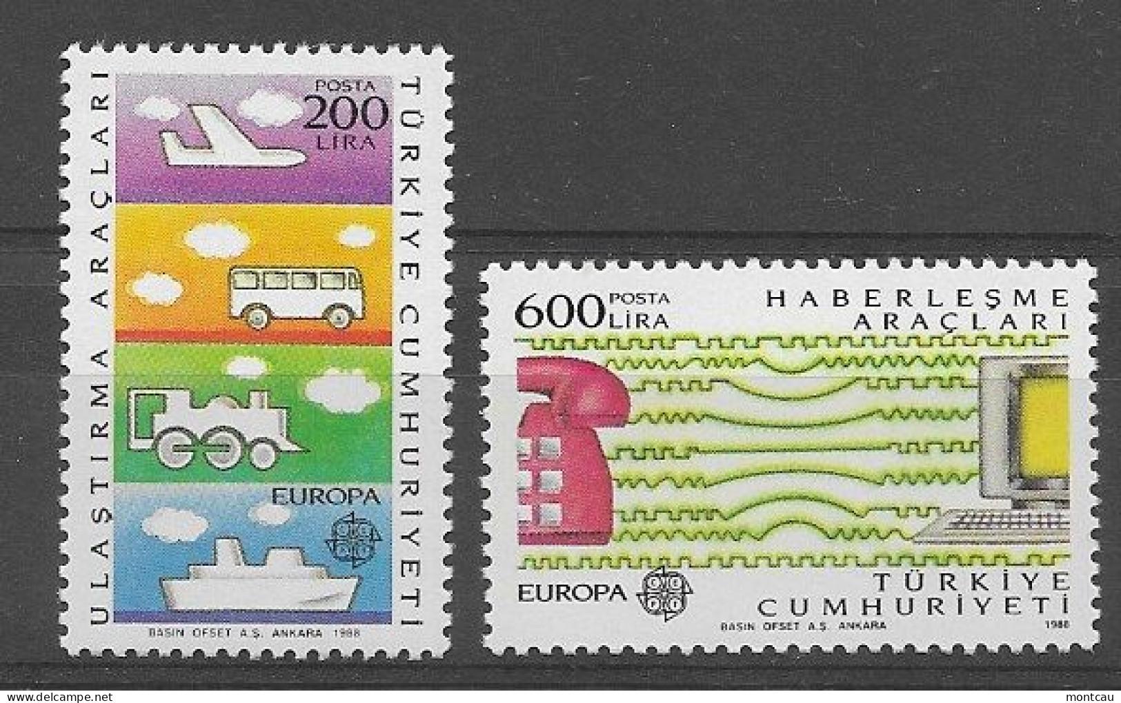 Turkey 1988.  Europa Mi 2808-09  (**) - 1988