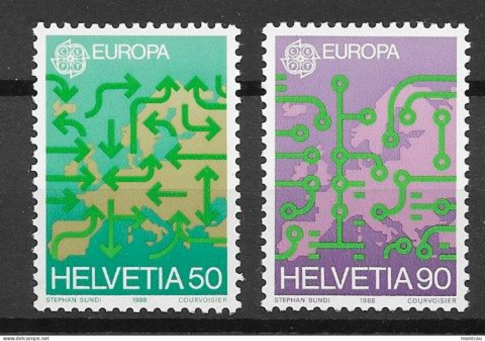 Switzerland 1988.  Europa Mi 1370-71  (**) - 1988