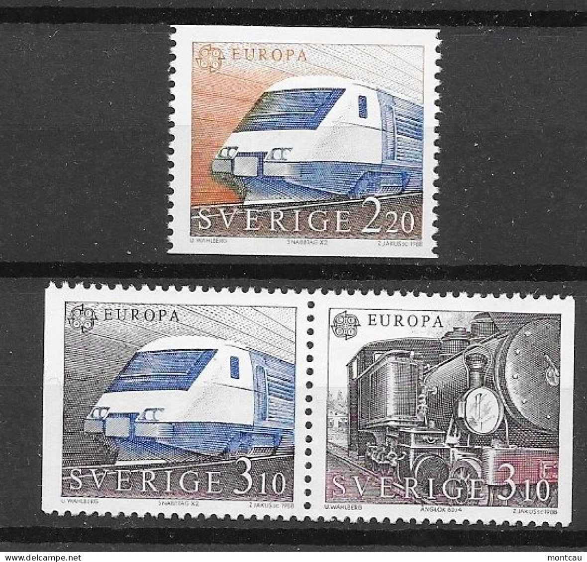 Sweden 1988.  Europa Mi 1501-03  (**) - 1988