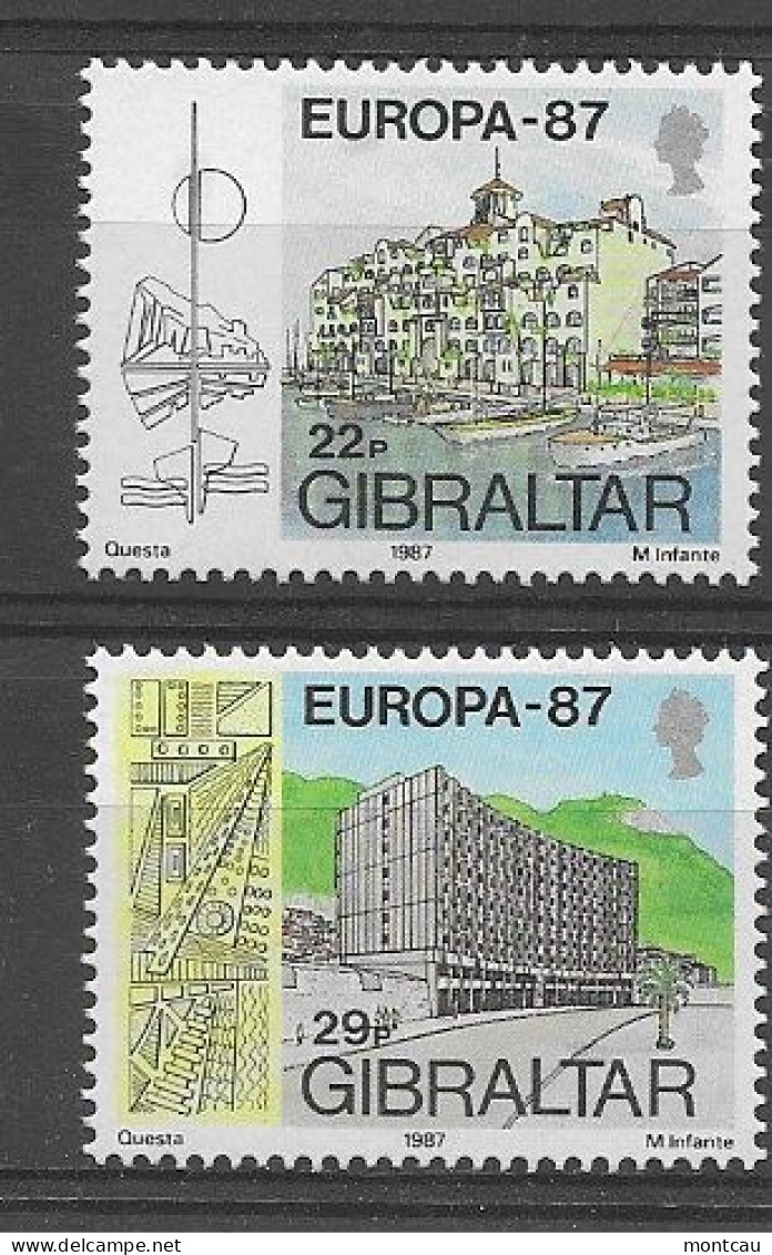 Gibraltar 1987.  Europa Mi 519-20  (**) - 1987