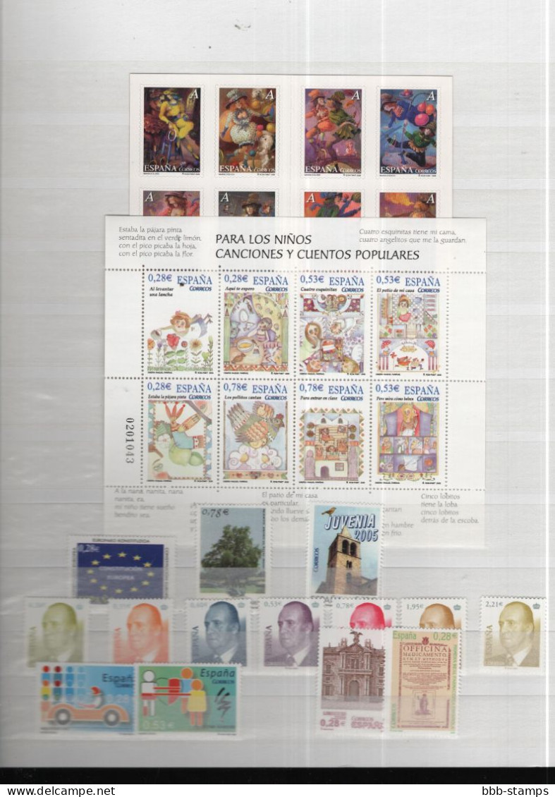 Spanien Year Cpl As Shown Mnh/**  2005 - Années Complètes