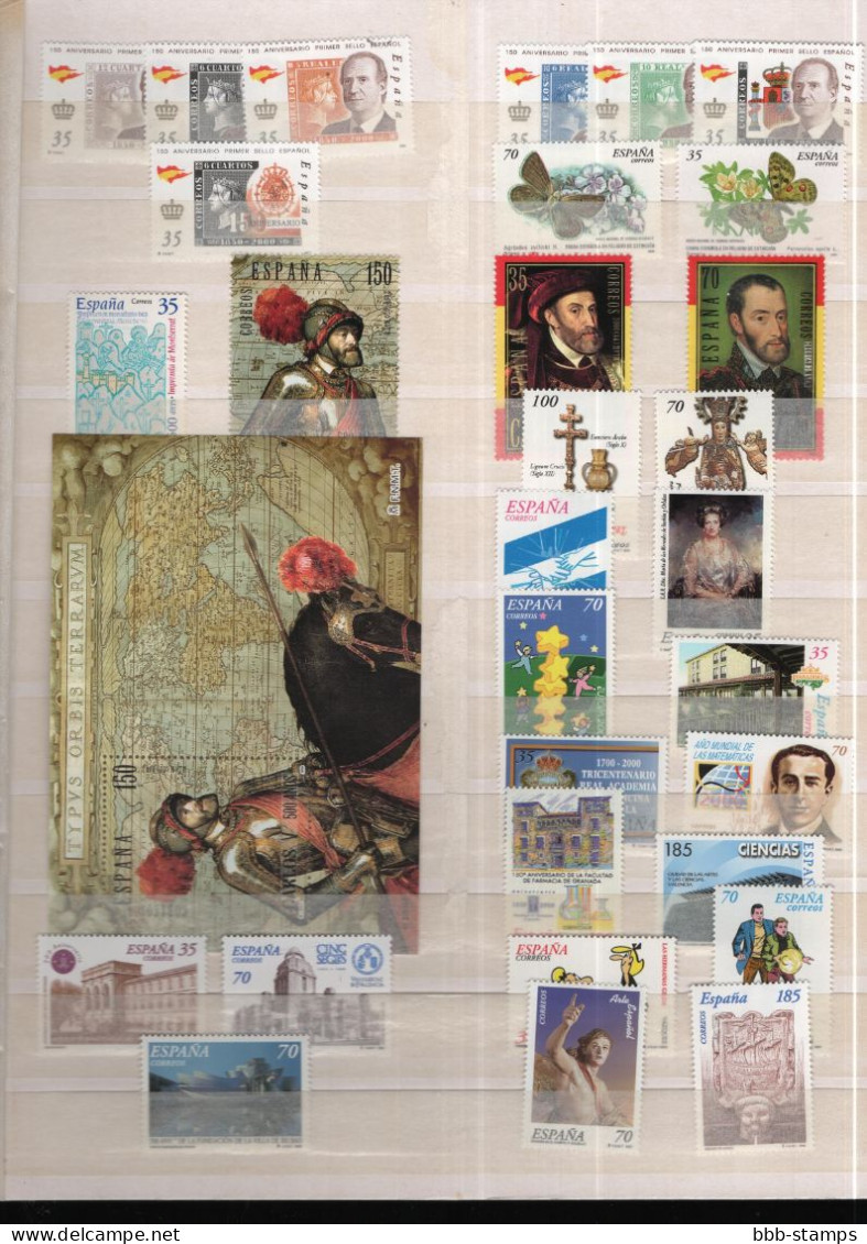 Spanien Year Cpl As Shown Mnh/**  2000 (sheets 77/83 Missin) - Années Complètes