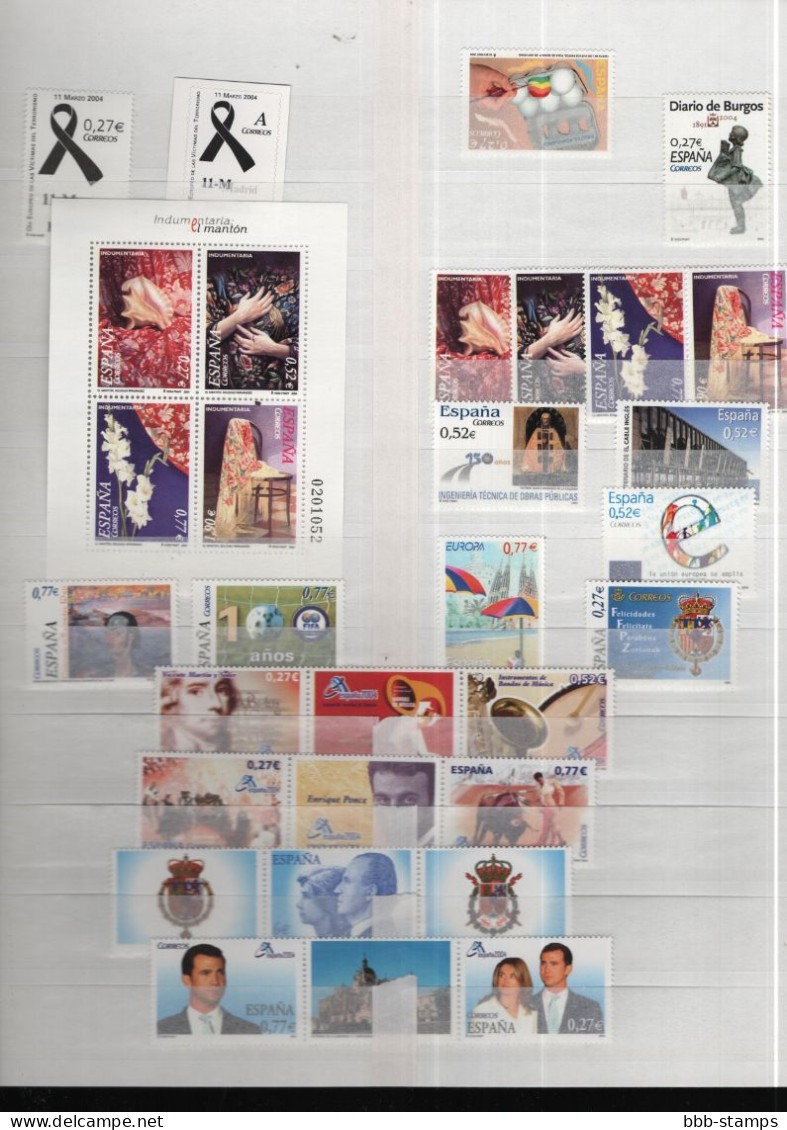 Spanien Year Cpl As Shown Mnh/**  2004 - Full Years