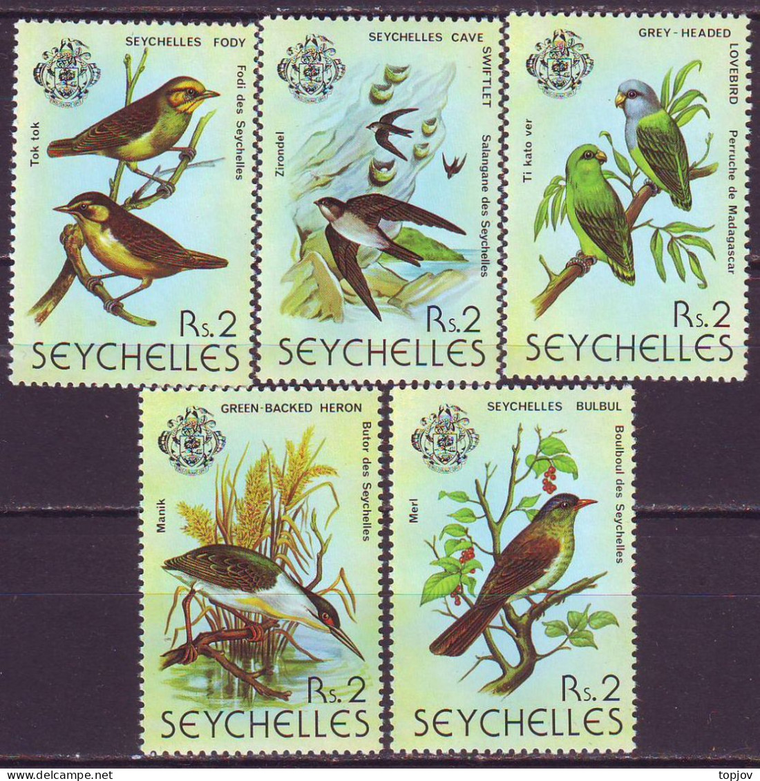 SEYCHELLES - PROTECTBIRDS GREY  PARROTS - **MNH - 1979 - Perroquets & Tropicaux