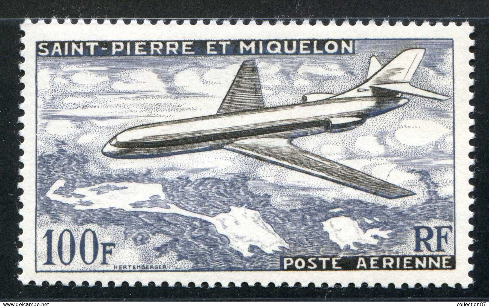 REF 086 > SAINT PIERRE Et MIQUELON < PA N° 25 * * Neuf Luxe Voir Dos - MNH * * < SPM Poste Aérienne - Avion Caravelle - Nuovi