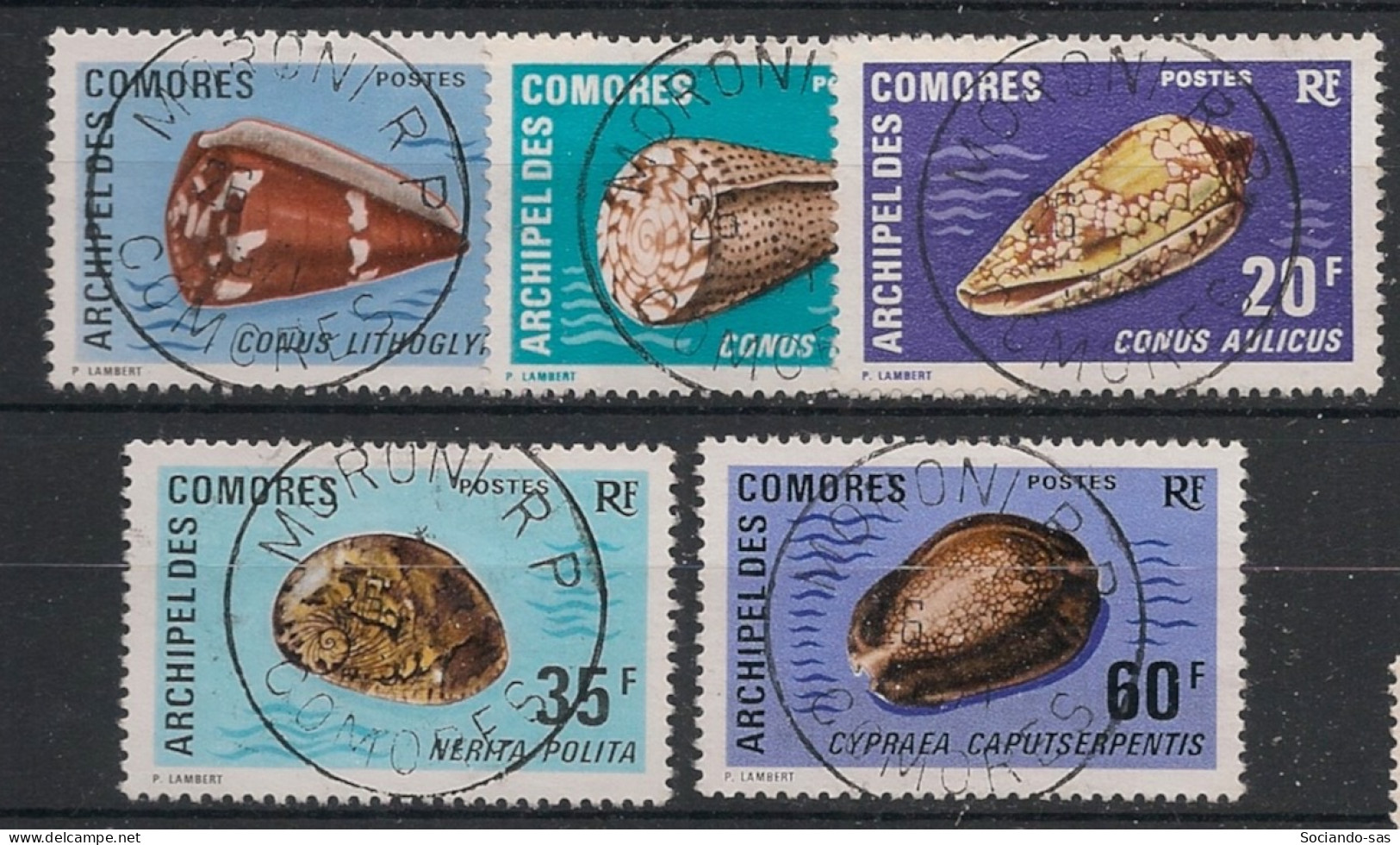 COMORES - 1971 - N°YT. 72 à 76 - Coquillages - Oblitéré / Used - Gebraucht