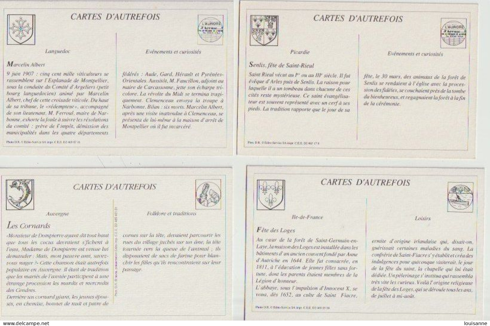 FÊTES  ET ÉVÉNEMENTS  DIVERS -  4  C P A  REPRO   ( 24 / 3 / 186  ) - Sammlungen & Sammellose