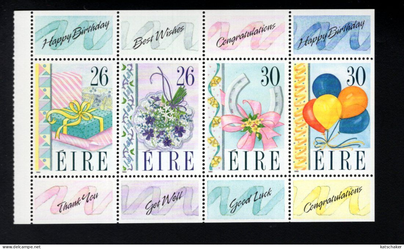 1997058383 1990  SCOTT 798A  (XX) POSTFRIS  MINT NEVER HINGED - BOOKLET PANE GREETINGS - Ungebraucht