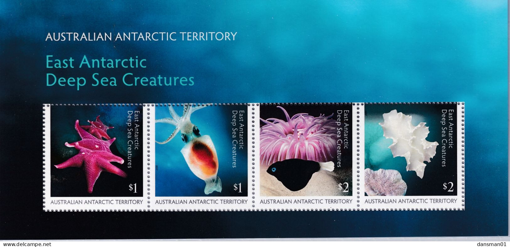 Australian Antarctic Territory 2017 Deep Sea Creatures M/S MNH ** - Unused Stamps