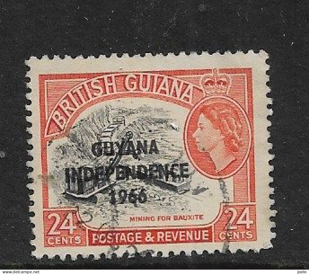 BRITISH GUIANA 1966 QE Ll PICTOROAL INDEPEDANCE OVERPRINT - Britisch-Guayana (...-1966)