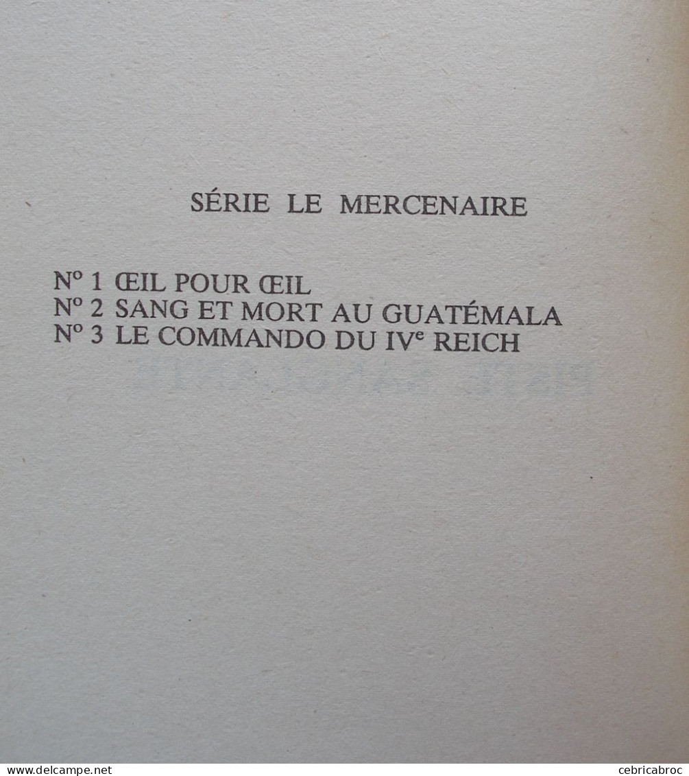 LE MERCENAIRE N°4 - Piste Sanglante Par AXEL KILGORE - Plon