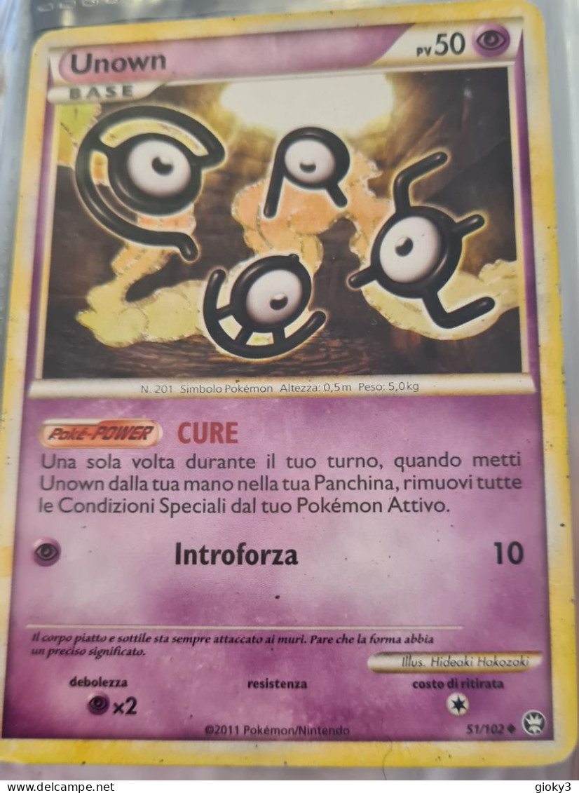 CARTA POKEMON UNOWN PS 50 - Otros & Sin Clasificación