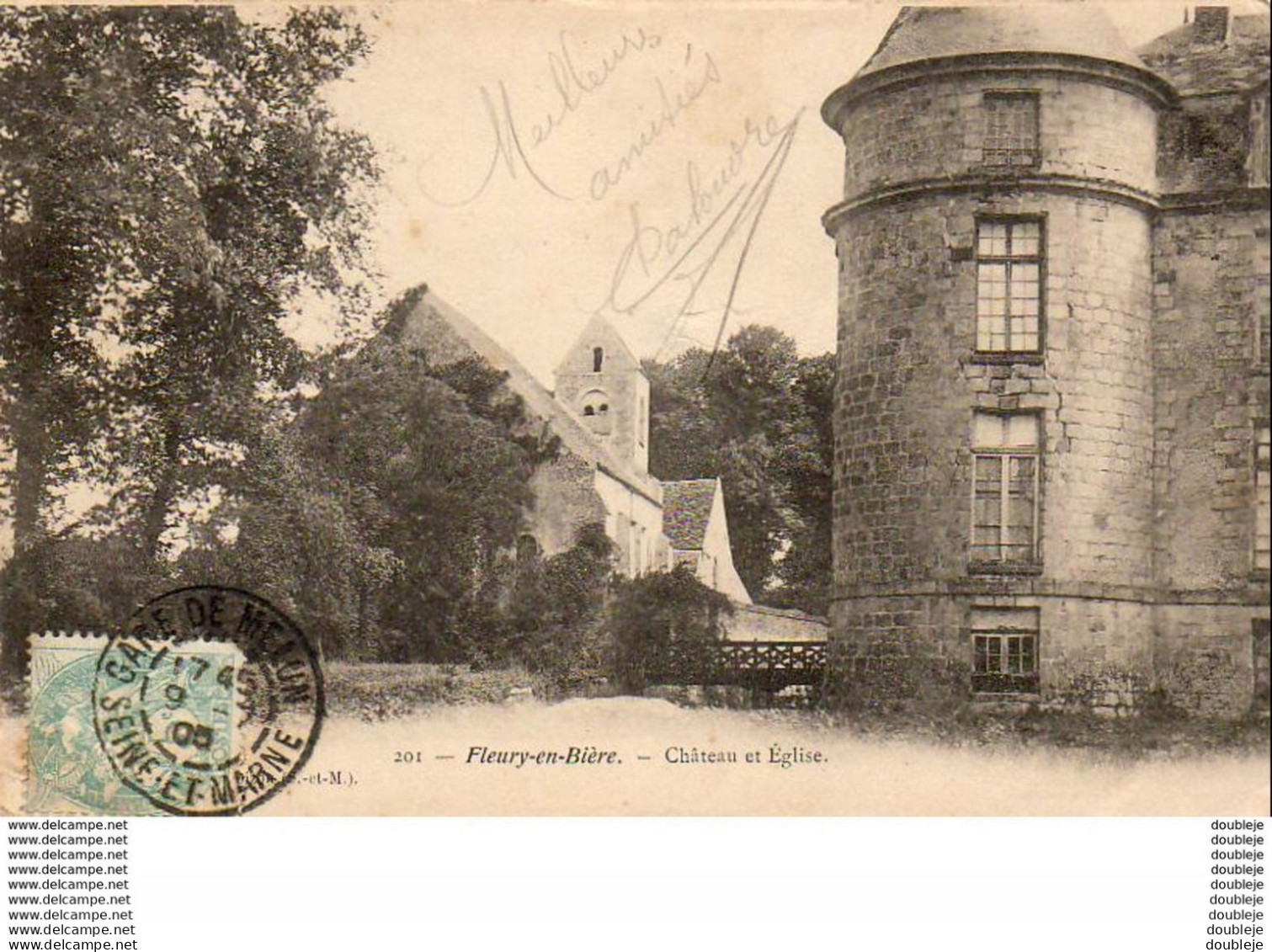 D77  FLEURY  EN BIERE  Château Et Eglise - Perthes