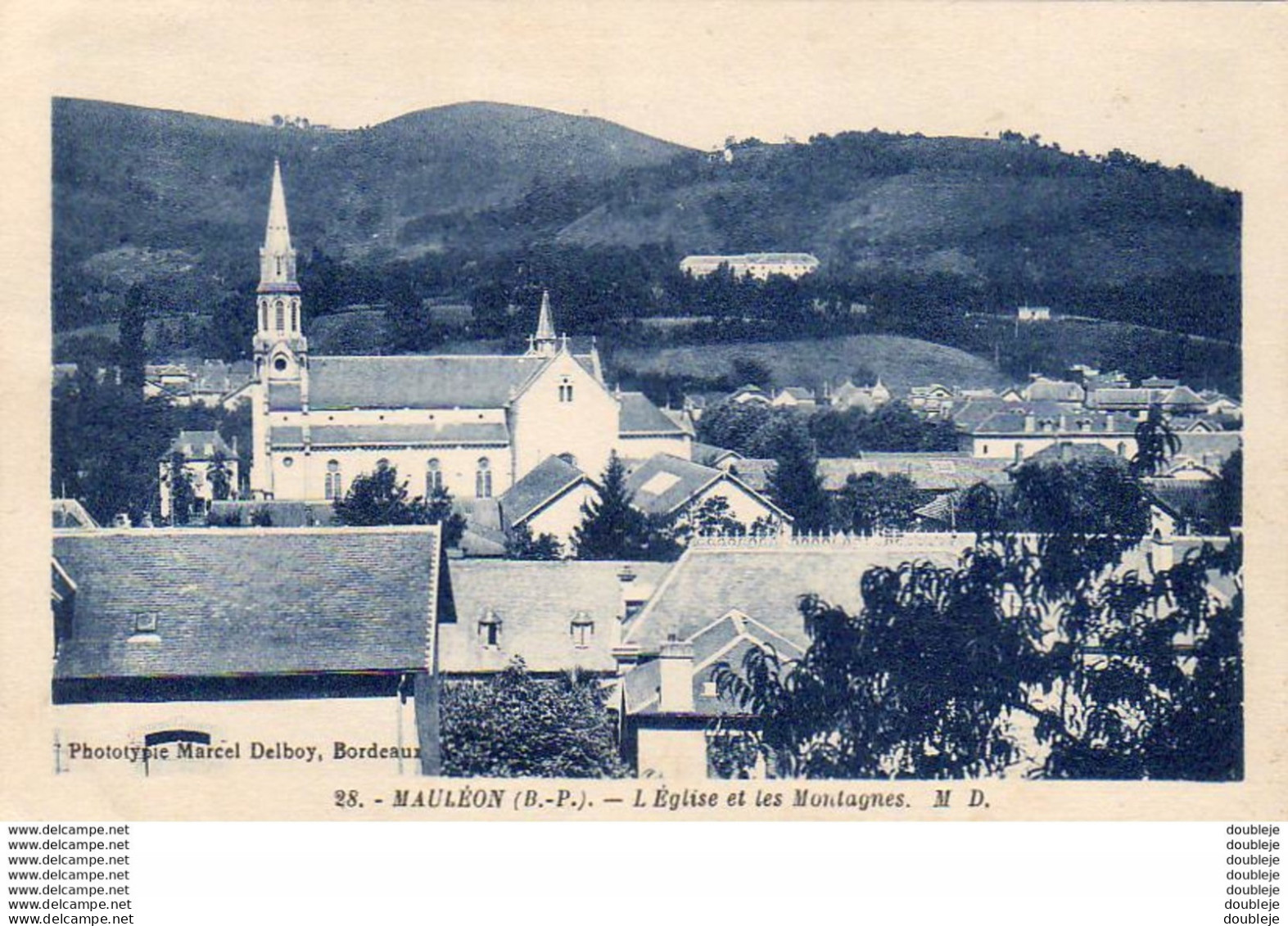 D64  MAULEON  L'Eglise Et Les Montagnes  ..... - Mauleon Licharre