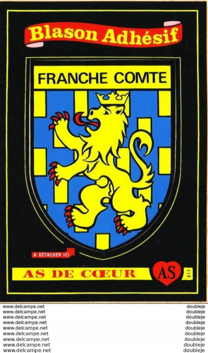 FRANCHE COMTÉ   CARTE AVEC  ÉCUSSON ADHÉSIF........ BLASONS - Franche-Comté