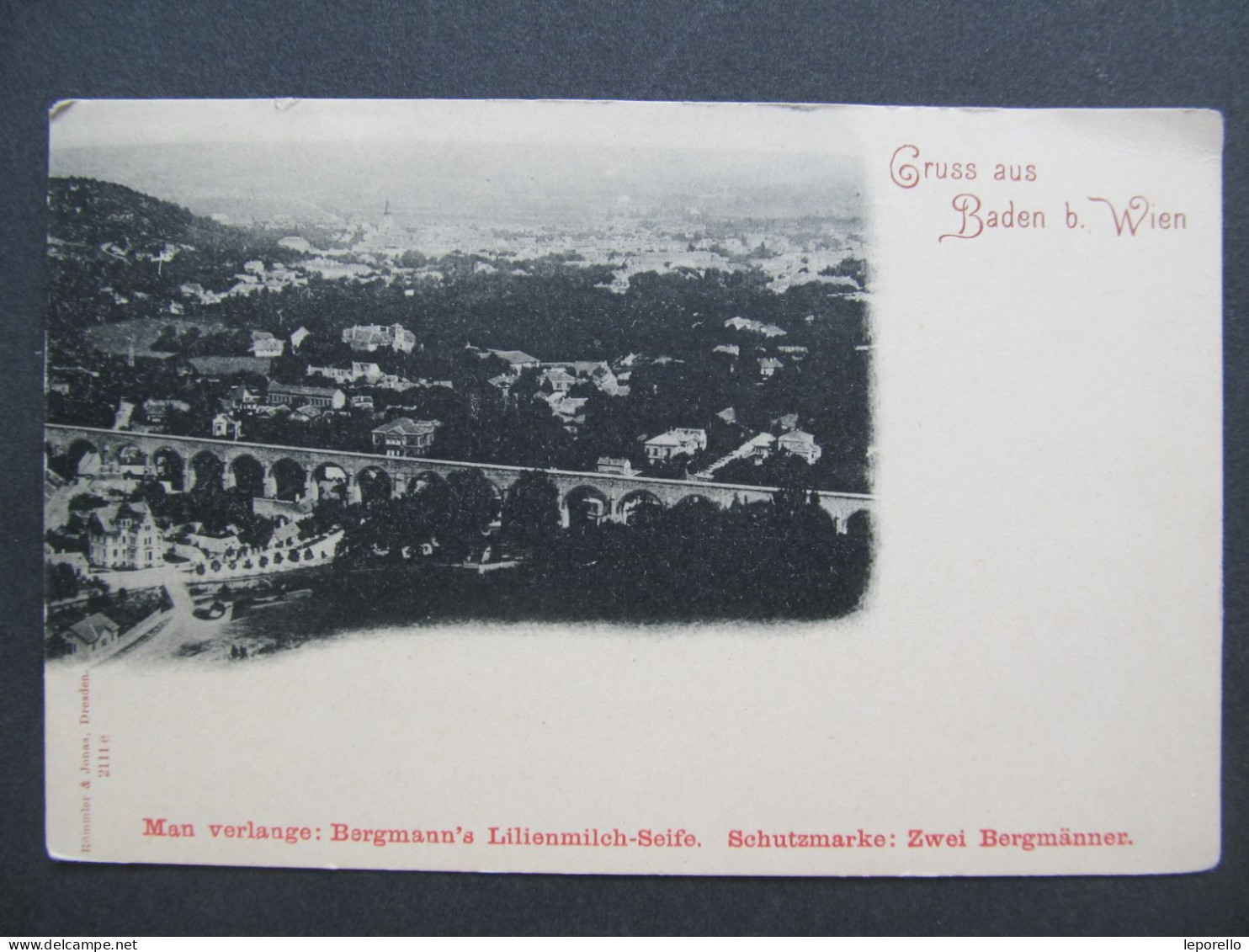 AK Baden B. Wien Bergmanns Lilienmilch Werbung 1900 // D*59175 - Baden Bei Wien