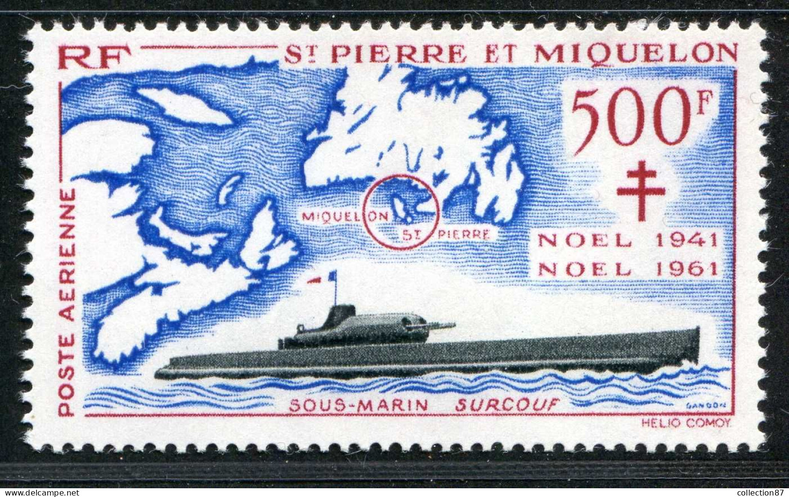 REF 086 > SAINT PIERRE Et MIQUELON < PA N° 28 * * Neuf Luxe Voir Dos - MNH * * < SPM Poste Aérienne - France Libre - Nuevos