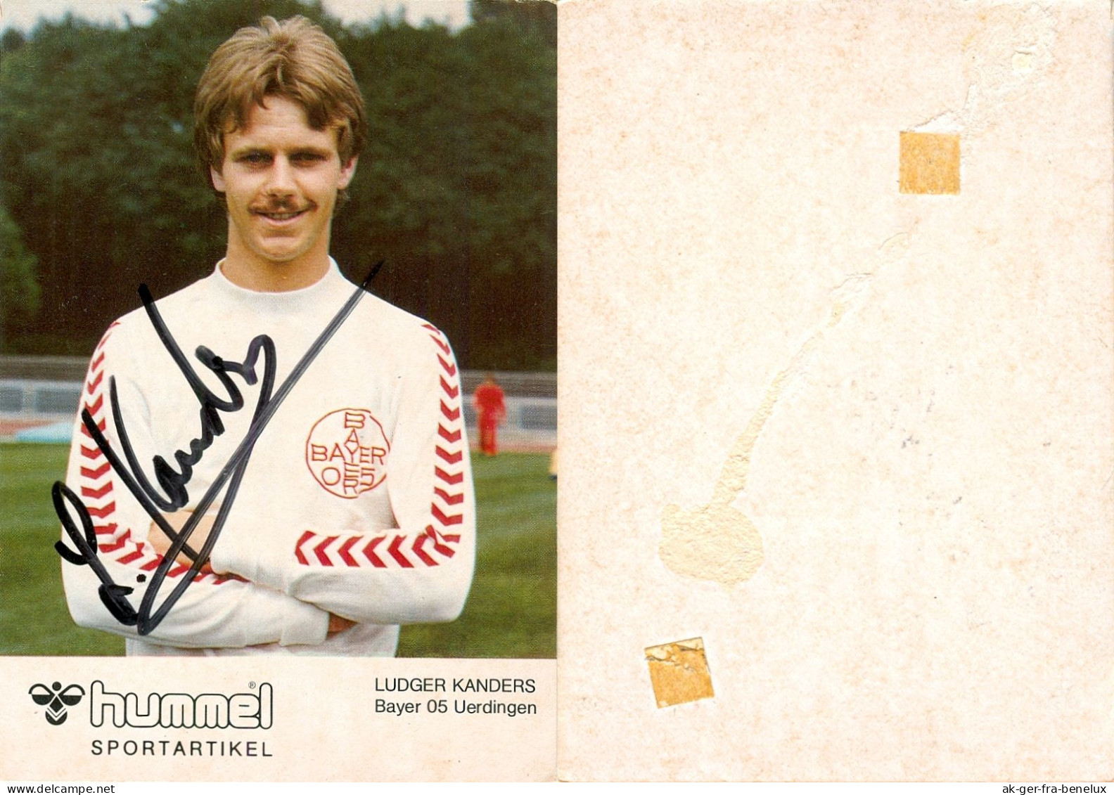 Fußball-Autogrammkarte AK Ludger Lulu Kanders FC Bayer 05 Uerdingen 79-80 KFC Kalkar Xanten Fortuna Düsseldorf TuS Celle - Autogramme