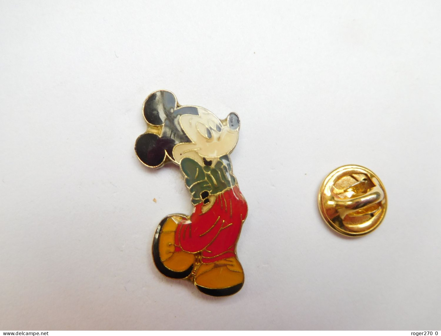 Beau Pin's , Disney , Mickey , époxy , Verso Quadrillé - Disney