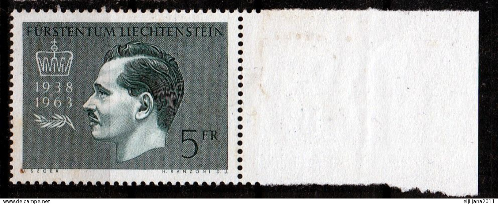 ⁕ Liechtenstein 1960 - 1963 ⁕ Princely Fürstenpaar Mi.402-403 & Regierungsjubiläum Des Fürsten Mi.427 ⁕ 3v Unused NO GUM - Neufs