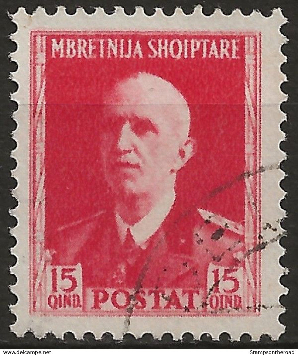 OIAL21U -1939/40 Occupazione Italiana ALBANIA, Sass. Nr. 21, Francobollo Usato Per Posta °/ - Albanien