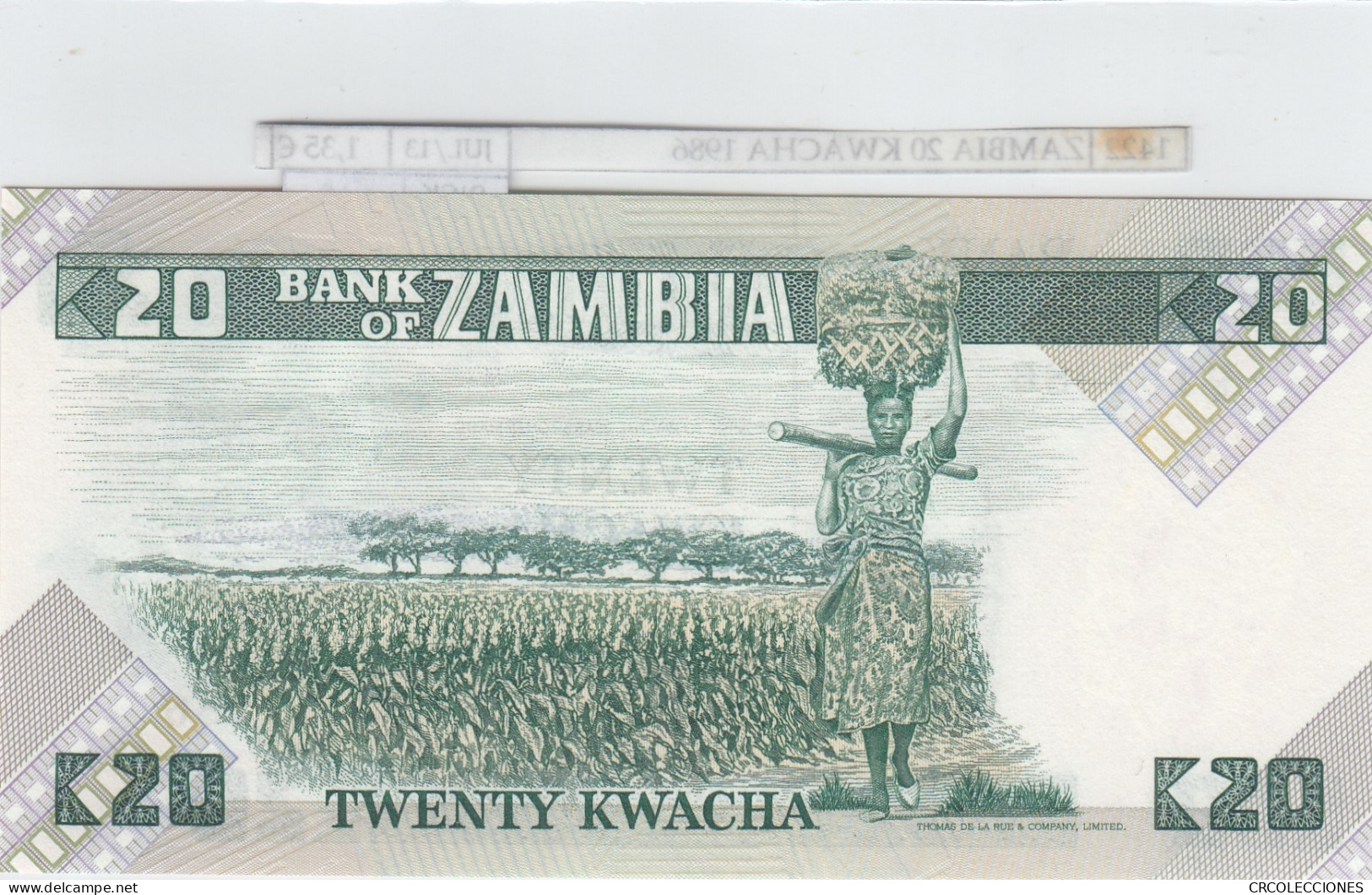 BILLETE ZAMBIA 20 KWACHA 1986 P-27e SIN CIRCULAR - Other - Africa