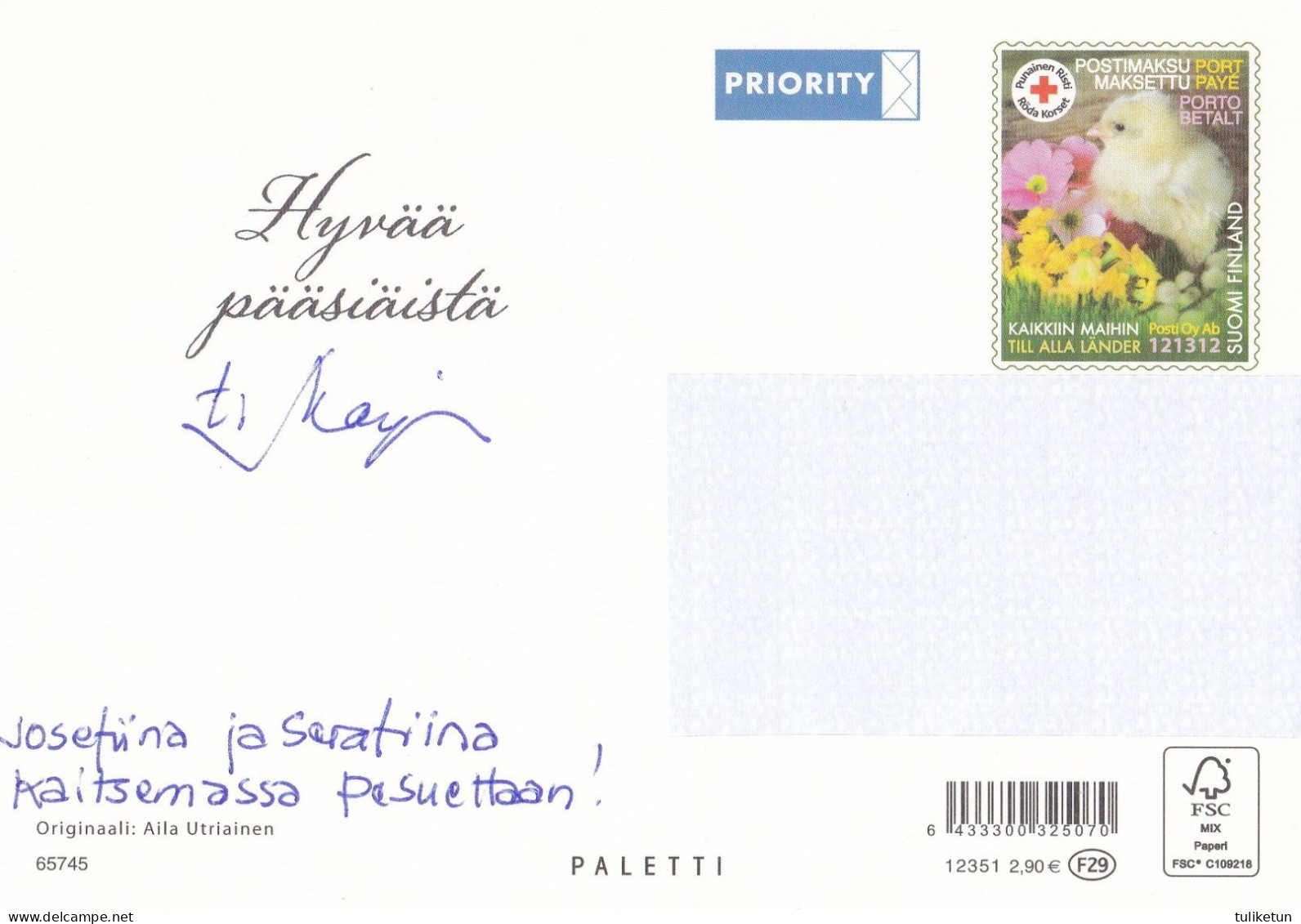 Postal Stationery - Easter Flowers - Chicken - Chicks - Red Cross - Suomi Finland - Postage Paid - RARE - Interi Postali