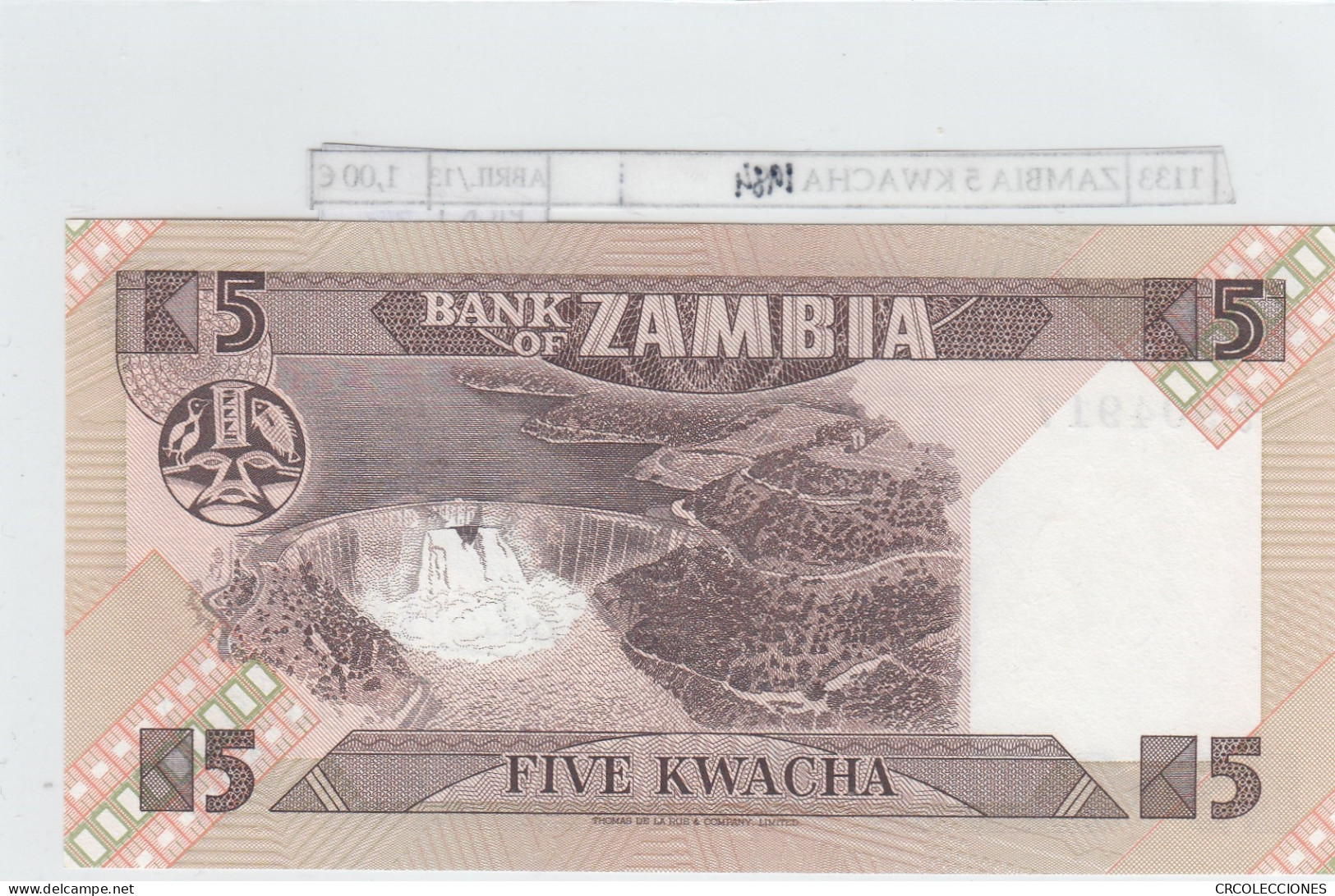 BILLETE ZAMBIA 5 KWACHA 1984 P-25c SIN CIRCULAR - Andere - Afrika