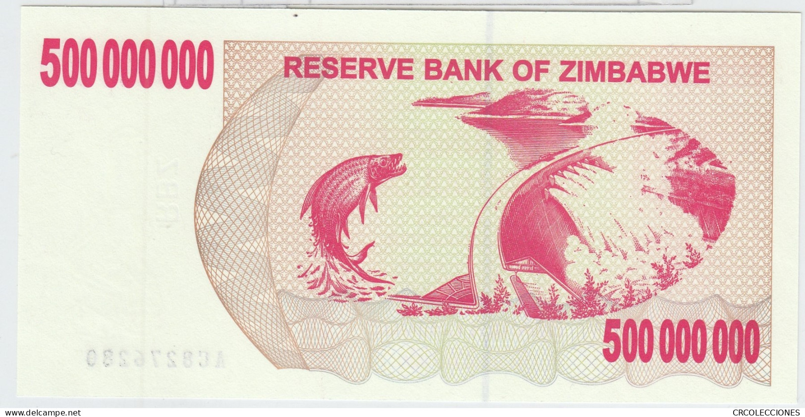 BILLETE ZIMBABWE 500 MILLONES DOLARES 2008 P-60 SIN CIRCULAR - Sonstige – Afrika