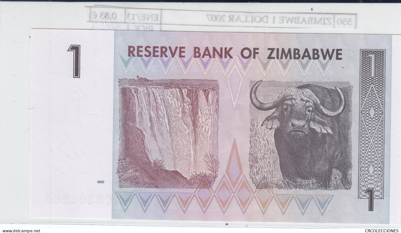 BILLETE ZIMBABWE 1 DOLAR 2007 P-65 SIN CIRCULAR - Altri – Africa