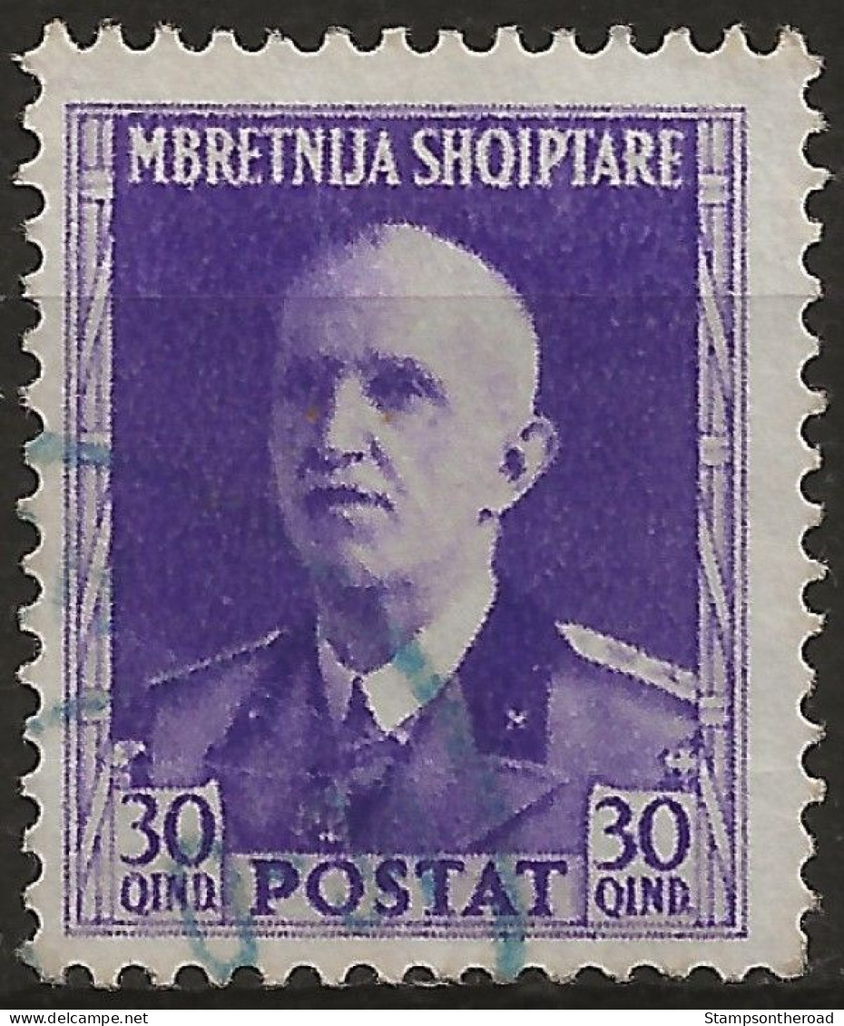 OIAL23U -1939/40 Occupazione Italiana ALBANIA, Sass. Nr. 23, Francobollo Usato Per Posta °/ - Albanien