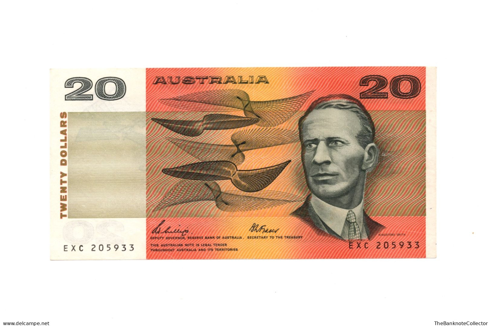 Australia 20 Dollars ND 1985 Johnson Frasers Signature P-43 UNC Foxed Margin - 1974-94 Australia Reserve Bank (paper Notes)