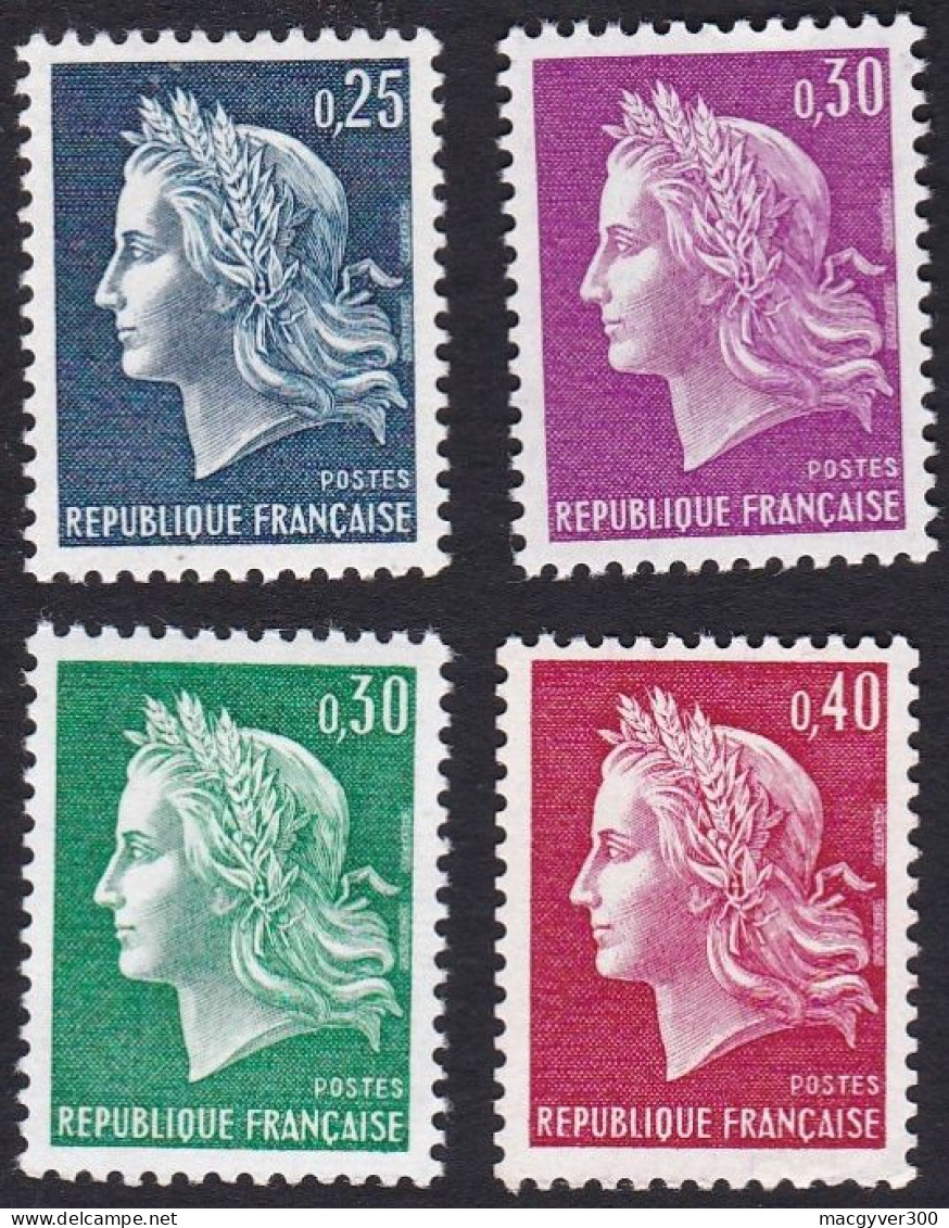 FRANCE, 1967, Marianne De Cheffer ( Yvert 1535 Au 1536B **) - 1967-1970 Maríanne De Cheffer