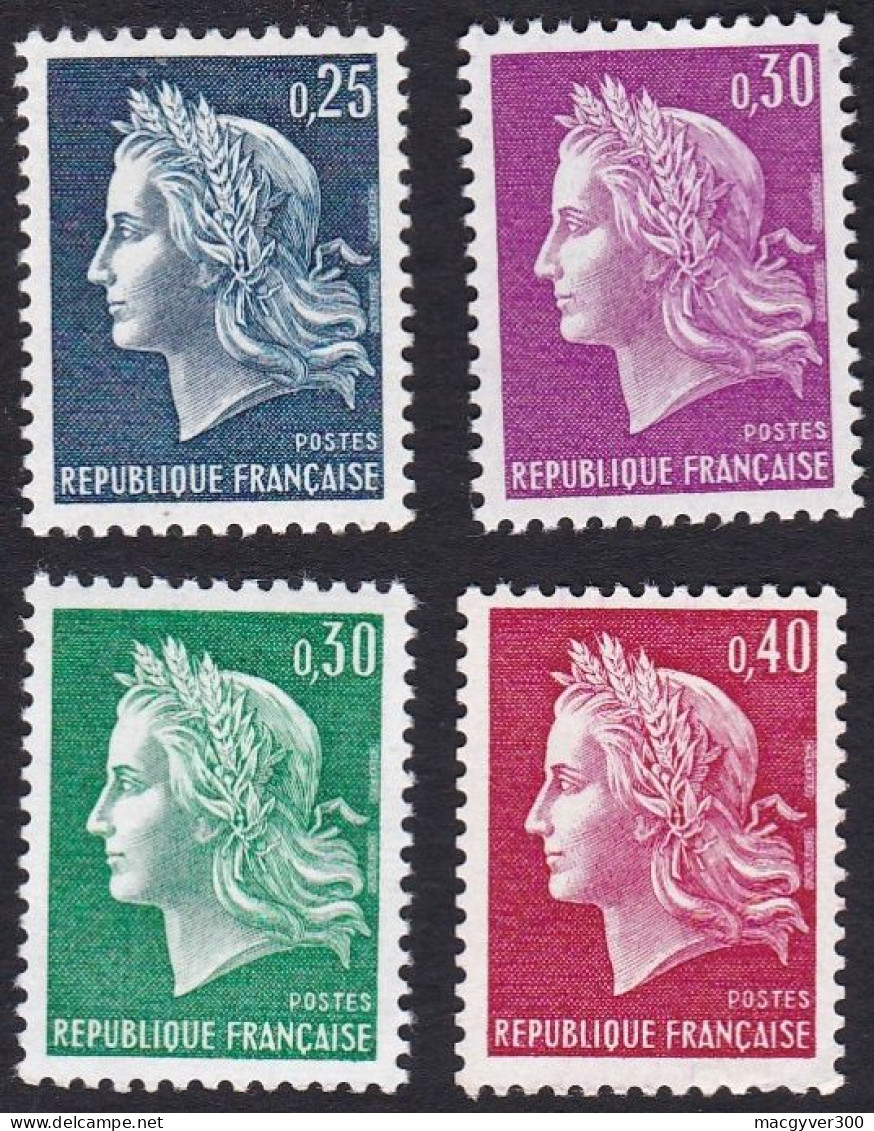 FRANCE, 1967, Marianne De Cheffer ( Yvert 1535 Au 1536B **) - 1967-1970 Marianne De Cheffer