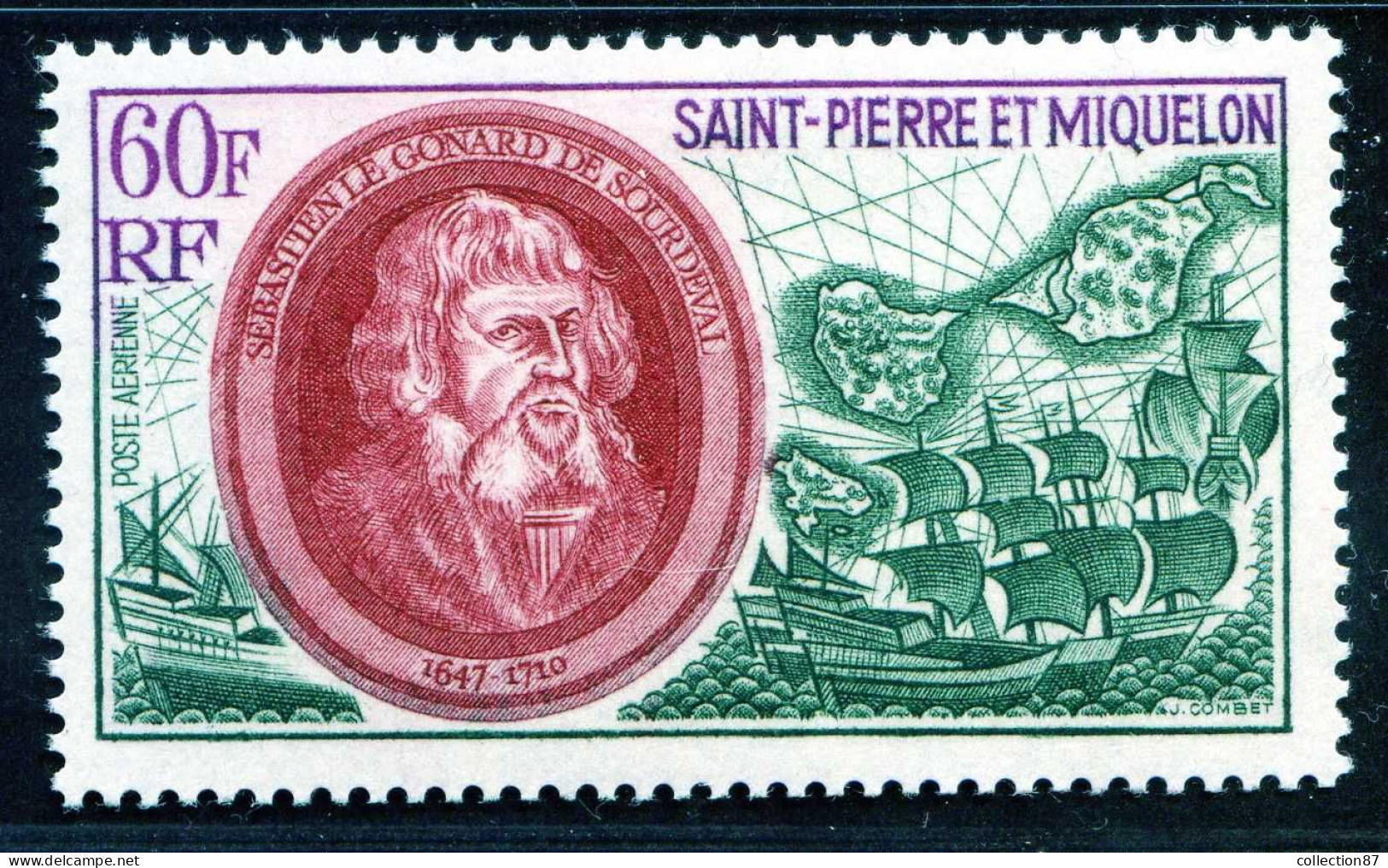 REF 086 > SAINT PIERRE Et MIQUELON < PA N° 52 * < Neuf Ch Voir Dos - MH * < SPM Poste Aérienne - Aéro  Air Mail - Nuevos