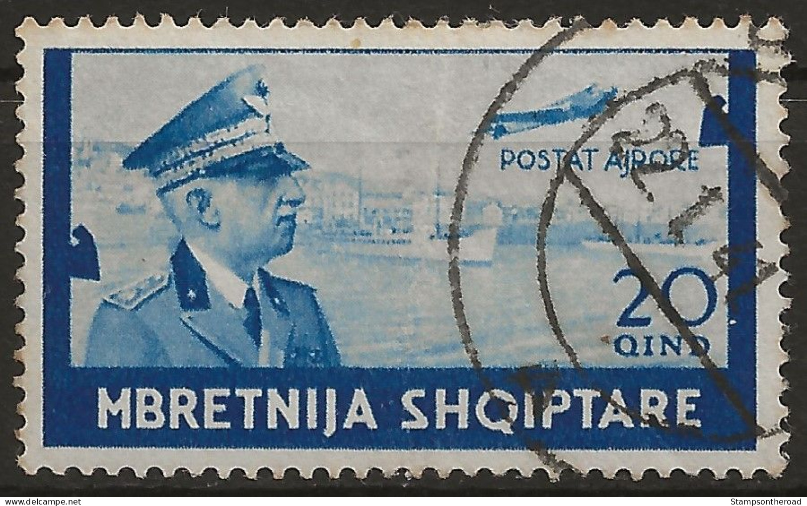 OIALPA7U -1940 Occupazione Italiana ALBANIA, Sass. Nr. 7, Francobollo Usato Per Posta °/ P.A. - Albanie