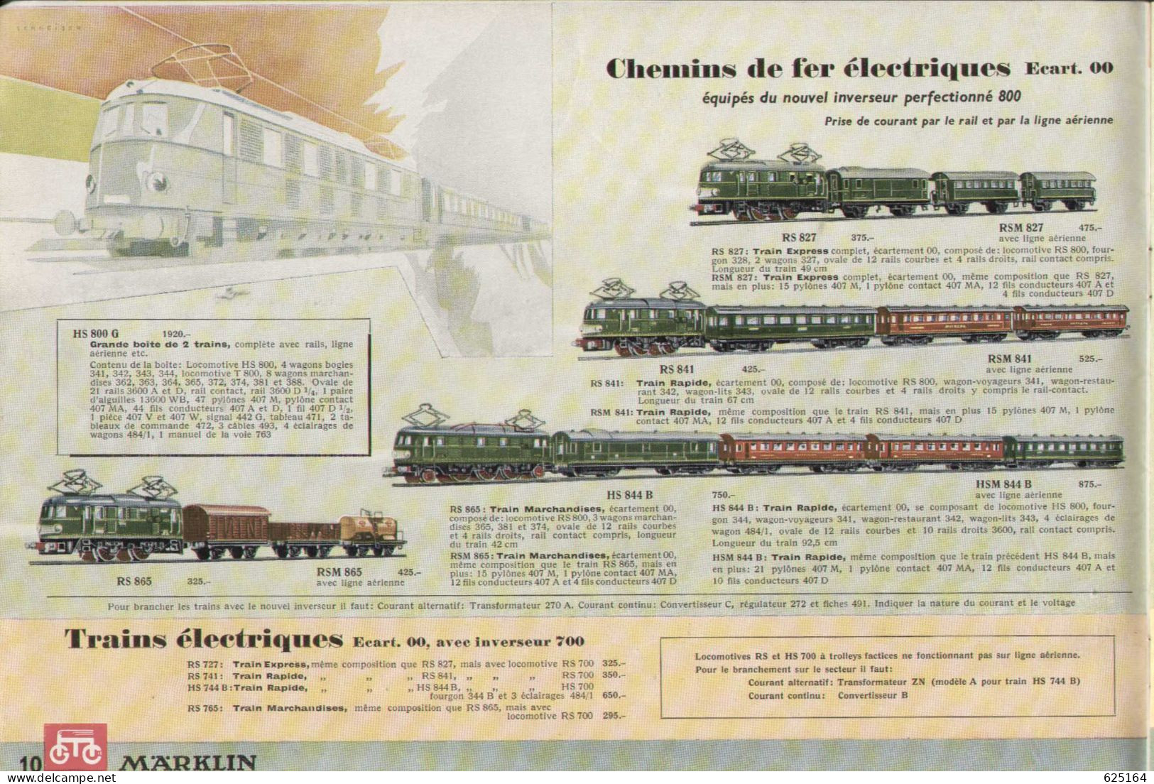 Catalogue Märklin 1938/39 Trains électriques Et Mécaniques écart. 00  Et 0 - Machines à Vapeur - Automobiles - Canons - Français