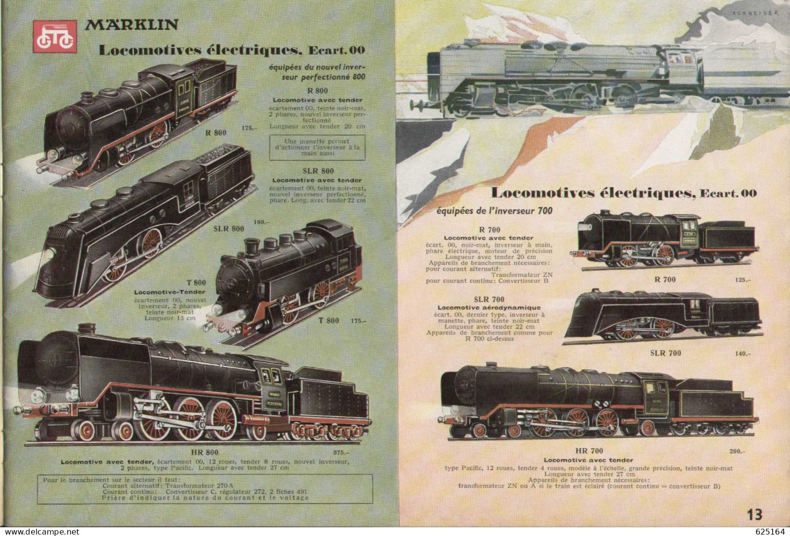 Catalogue Märklin 1938/39 Trains électriques Et Mécaniques écart. 00  Et 0 - Machines à Vapeur - Automobiles - Canons - Français