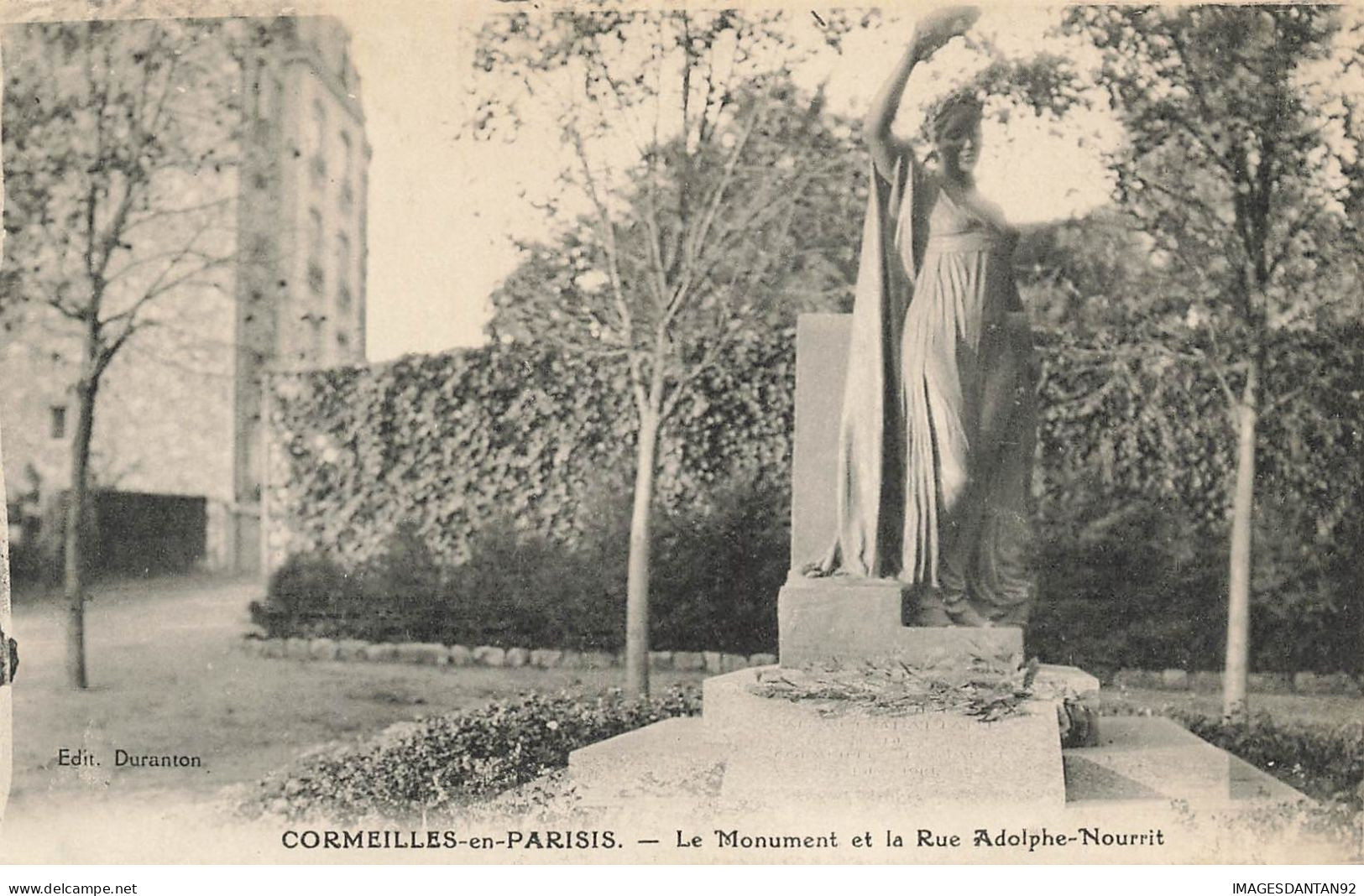 95 CORMEILLES EN PARISIS #21589 LE MONUMENT AUX MORTS ET LA RUE ADOLPHE NOURRIT - Cormeilles En Parisis