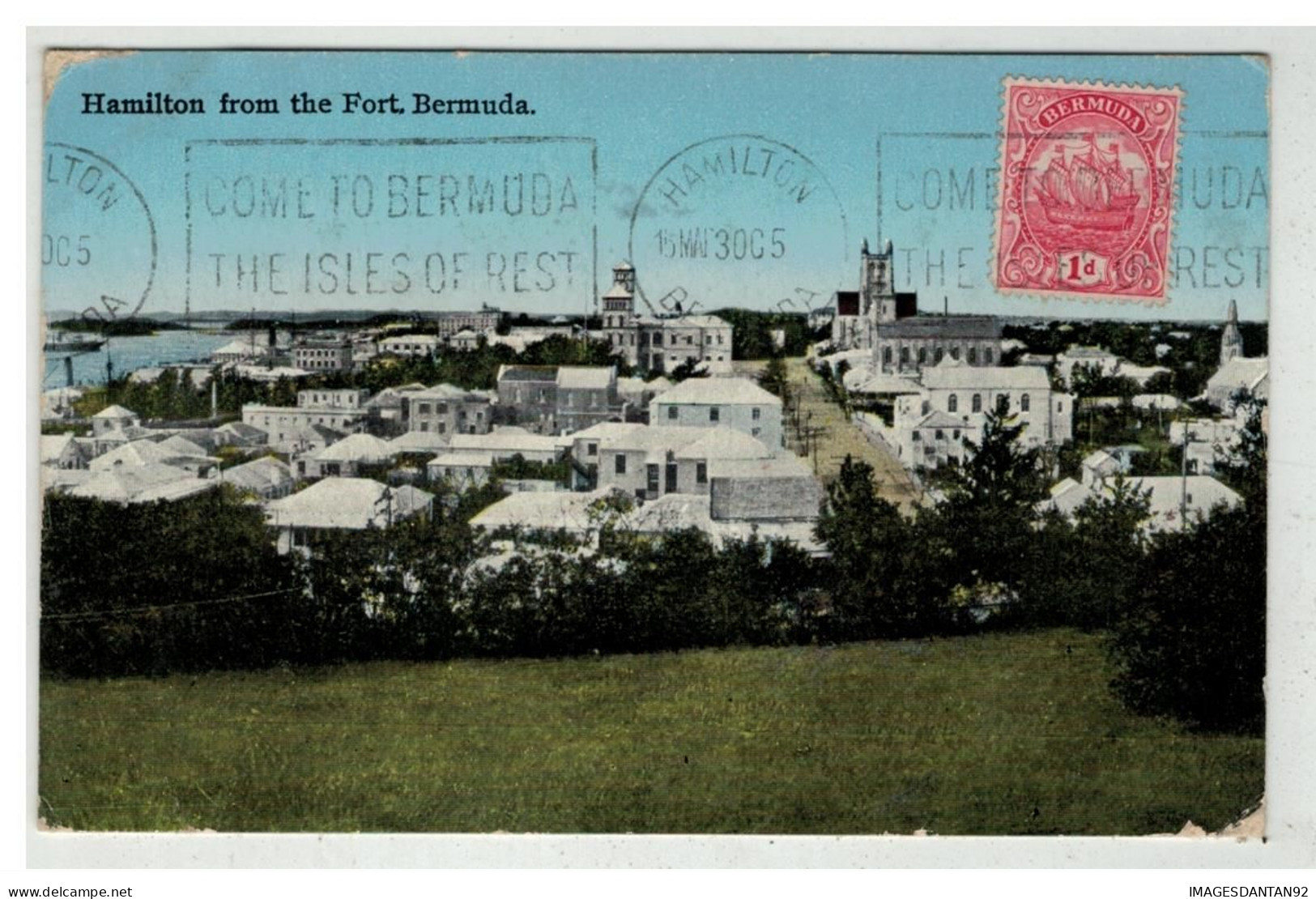 BERMUDES BERMUDA #16743 HAMILTON FROM THE FORT BERMUDA - Bermuda