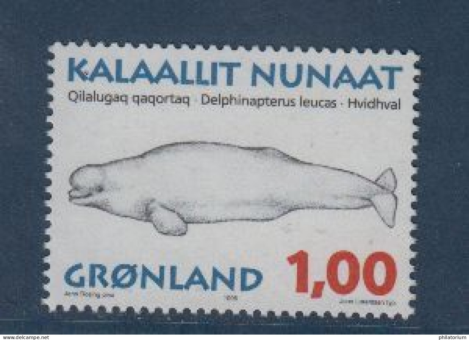 Groenland, **, Yv 268, Mi 289, SG 298, Beluga (Delphinapterus Leucas), - Walvissen