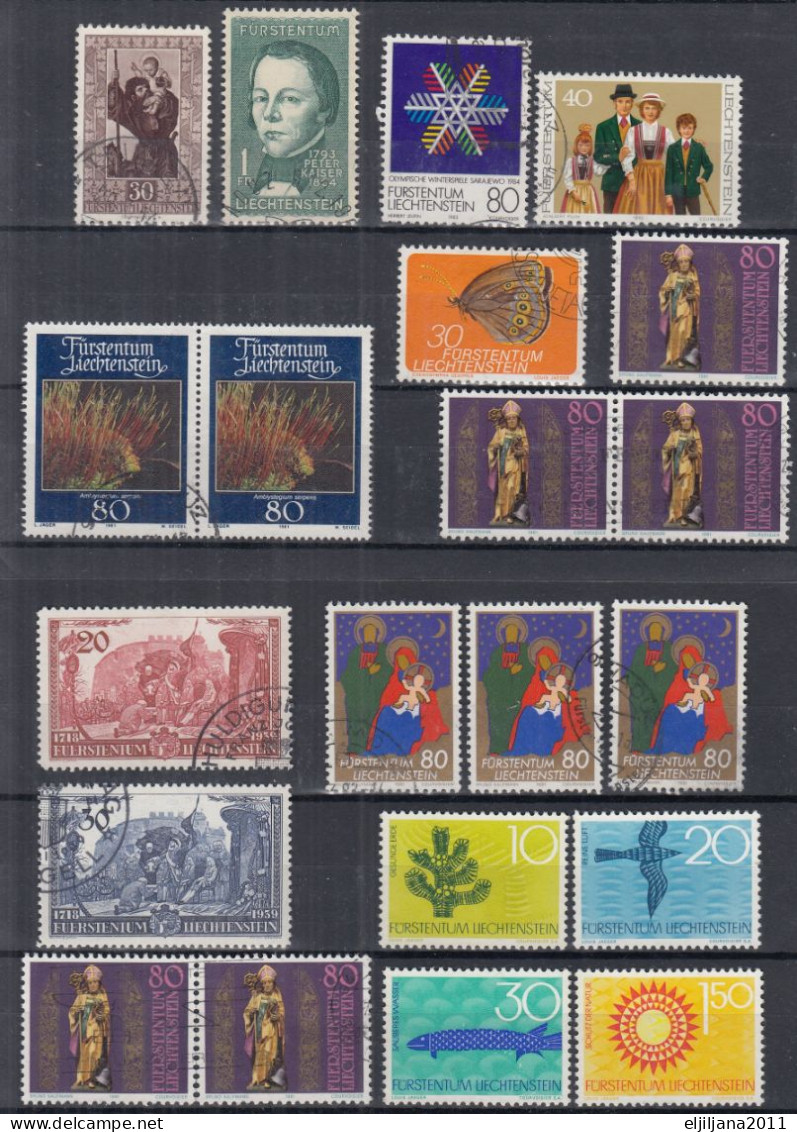 ⁕ Liechtenstein 1939 - 1973 ⁕ Collection / Lot ⁕ 21v Used - See Scan - Verzamelingen