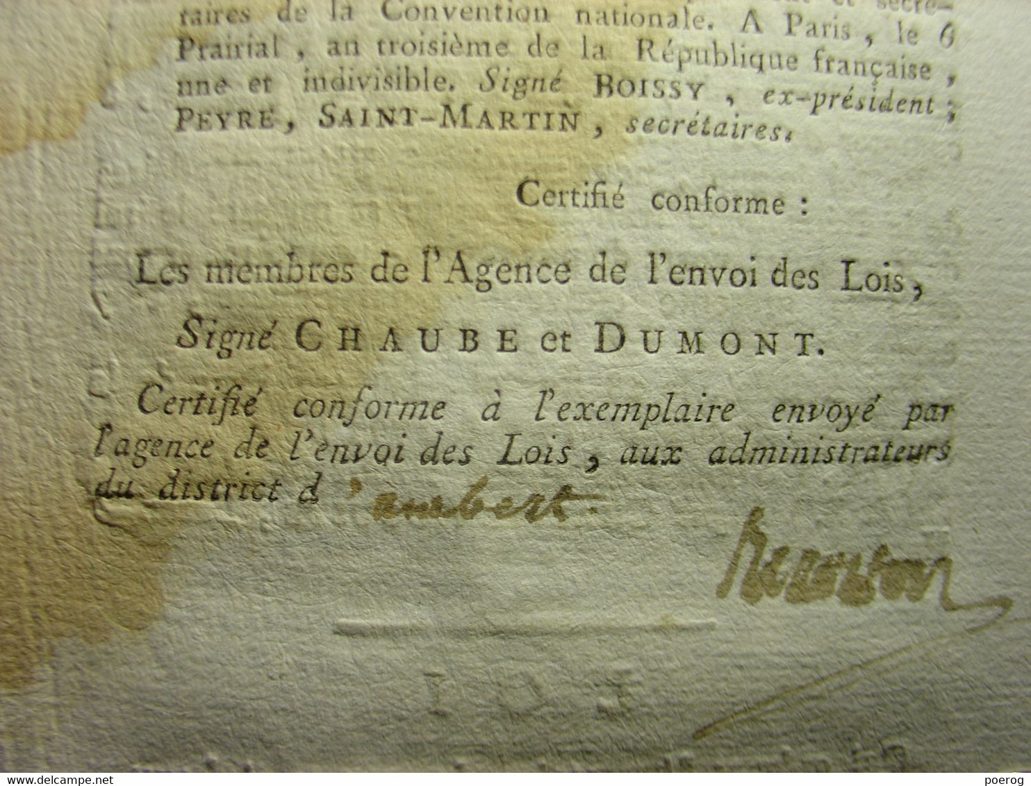 RAPPORT CONVENTION NATIONALE - 1795 - TRAITE DE BALE ENTRE LA FRANCE ET LA PRUSSE PRUSSE - TREILHARD - Wetten & Decreten