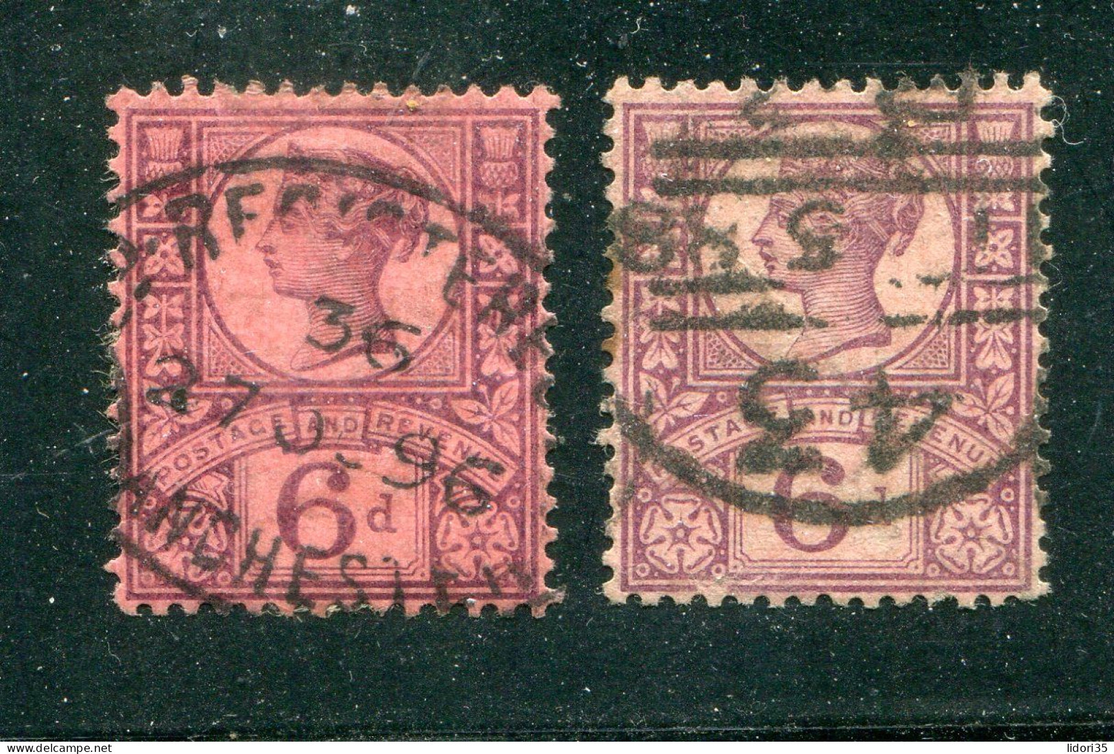 "GROSSBRITANIEN" 1887, Mi. 94 2x (unterschiedliche Farben) Gestempelt (L0146) - Used Stamps