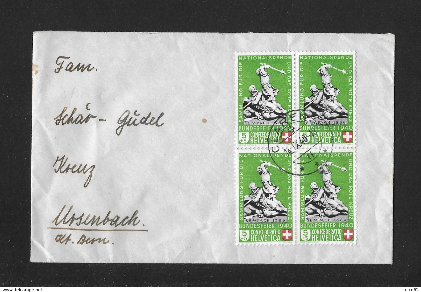 1940 GESCHICHTLICHE MOTIVE ► Brief Von Ursenbach / BE Nach Clarens / VD    ►SBK-B3 Im VB / CLARENS 14.IX.40◄ - Lettres & Documents